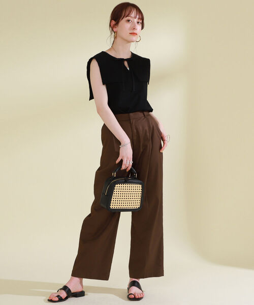 Ray BEAMS(レイビームス)の「Ray BEAMS / セーラーカラー ノースリーブ トップス(Tシャツ/カットソー・レディース・ホワイト/ブラック・ONE SIZE)」の18枚目の写真