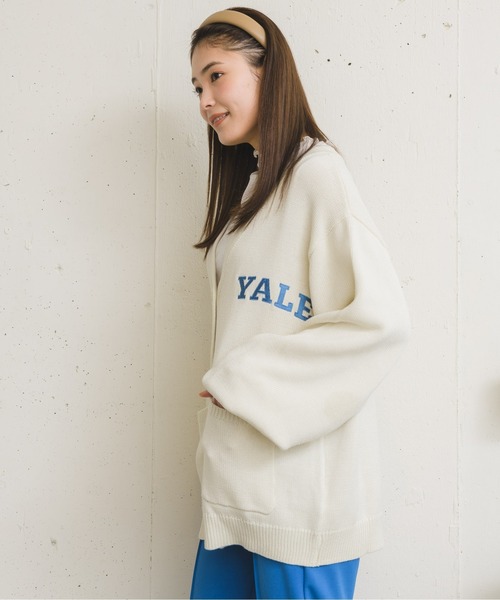 RETRO GIRL(レトロガール)の「ロゴ刺繍BIGVネックカーデ(テーラードジャケット・レディース・イエロー/グリーン/オフホワイト・FREE)」の14枚目の写真