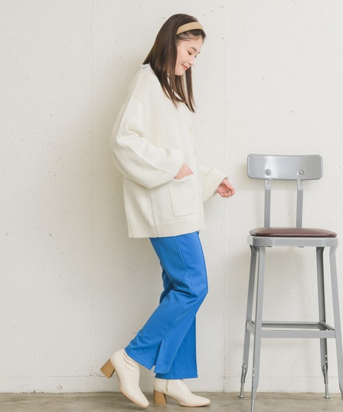 RETRO GIRL(レトロガール)の「ロゴ刺繍BIGVネックカーデ(テーラードジャケット・レディース・イエロー/グリーン/オフホワイト・FREE)」の11枚目の写真
