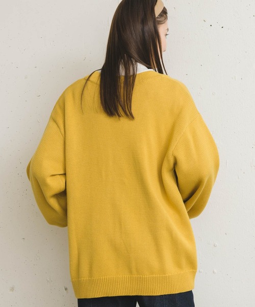 RETRO GIRL(レトロガール)の「ロゴ刺繍BIGVネックカーデ(テーラードジャケット・レディース・イエロー/グリーン/オフホワイト・FREE)」の20枚目の写真
