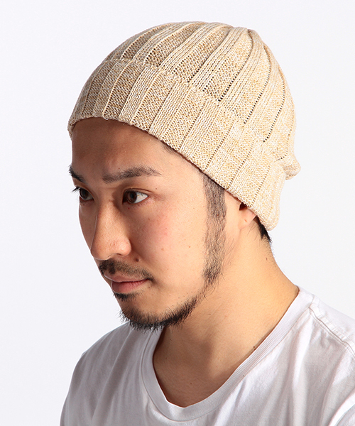 B:MING by BEAMS(ビーミングバイビームス)の「【SMART 7月号掲載】【OCEANS 6月号掲載】ビーミング by ビームス / コットンリネンワッチキャップ(ニットキャップ/ビーニー・メンズ・ホワイト/ライトグレー/ブラック/ベージュ/ブルー/インディゴブルー/ネイビー・ONE SIZE)」の4枚目の写真
