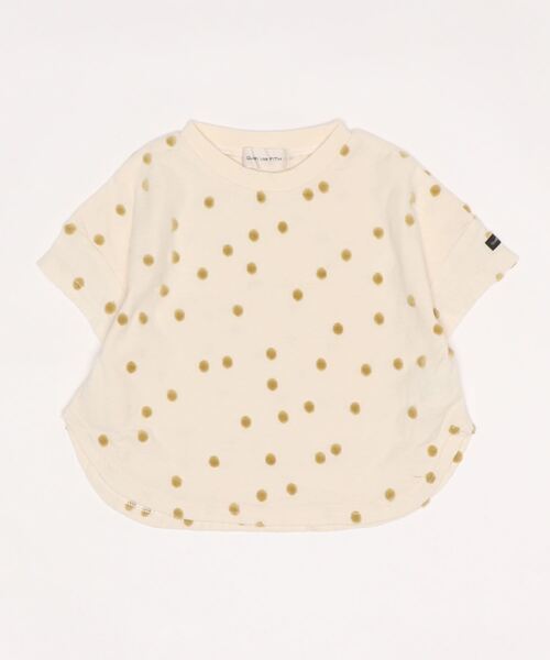 quoti use fith（クゥオティ　ユース　フィス）の「ポコポコドットジャガード 半袖 ラウンドTシャツ（Tシャツ/カットソー・キッズ・オレンジ/ホワイト/ネイビー・90/110/80/120/130/100）」の11枚目の写真