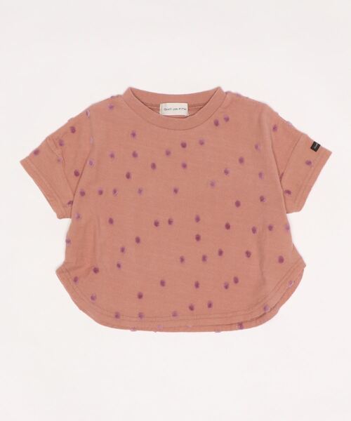 quoti use fith（クゥオティ　ユース　フィス）の「ポコポコドットジャガード 半袖 ラウンドTシャツ（Tシャツ/カットソー・キッズ・オレンジ/ホワイト/ネイビー・90/110/80/120/130/100）」の9枚目の写真