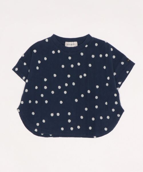 quoti use fith（クゥオティ　ユース　フィス）の「ポコポコドットジャガード 半袖 ラウンドTシャツ（Tシャツ/カットソー・キッズ・オレンジ/ホワイト/ネイビー・90/110/80/120/130/100）」の10枚目の写真