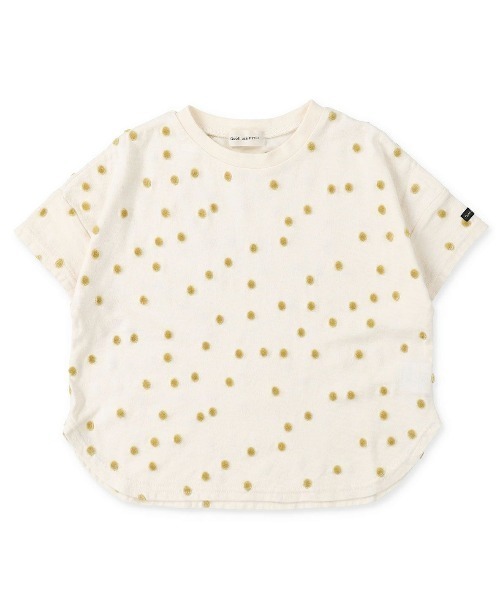 quoti use fith（クゥオティ　ユース　フィス）の「ポコポコドットジャガード 半袖 ラウンドTシャツ（Tシャツ/カットソー・キッズ・オレンジ/ホワイト/ネイビー・90/110/80/120/130/100）」の19枚目の写真