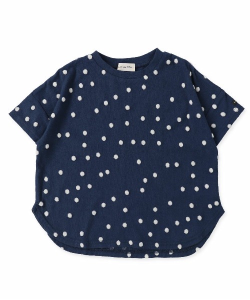 quoti use fith（クゥオティ　ユース　フィス）の「ポコポコドットジャガード 半袖 ラウンドTシャツ（Tシャツ/カットソー・キッズ・オレンジ/ホワイト/ネイビー・90/110/80/120/130/100）」の18枚目の写真