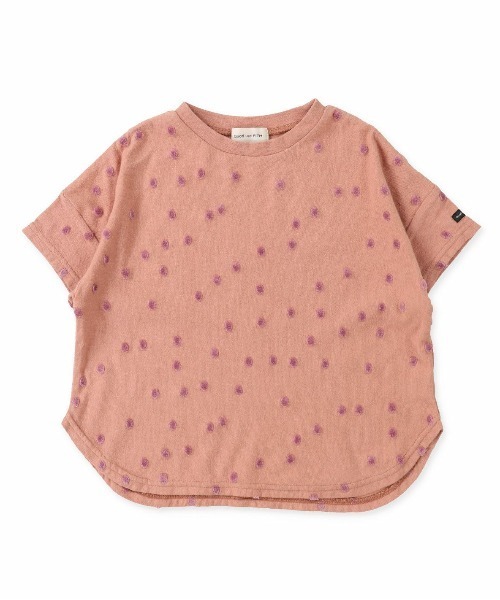 quoti use fith（クゥオティ　ユース　フィス）の「ポコポコドットジャガード 半袖 ラウンドTシャツ（Tシャツ/カットソー・キッズ・オレンジ/ホワイト/ネイビー・90/110/80/120/130/100）」の17枚目の写真