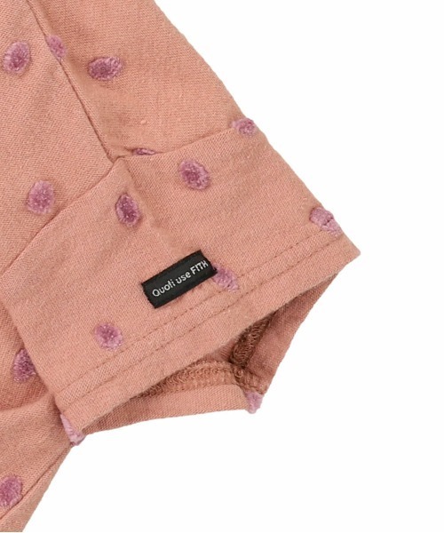 quoti use fith（クゥオティ　ユース　フィス）の「ポコポコドットジャガード 半袖 ラウンドTシャツ（Tシャツ/カットソー・キッズ・オレンジ/ホワイト/ネイビー・90/110/80/120/130/100）」の14枚目の写真