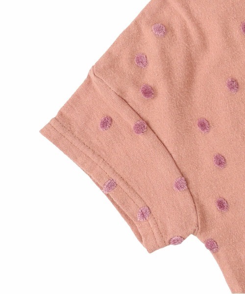 quoti use fith（クゥオティ　ユース　フィス）の「ポコポコドットジャガード 半袖 ラウンドTシャツ（Tシャツ/カットソー・キッズ・オレンジ/ホワイト/ネイビー・90/110/80/120/130/100）」の13枚目の写真