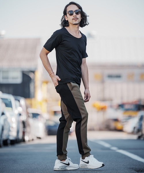 CAMBIO（カンビオ）の「mt7706-カットオフUネック半袖カットソー（Tシャツ/カットソー・メンズ・モカ/ブラック/ホワイト/グレー/ネイビー・S/M/L）」の13枚目の写真