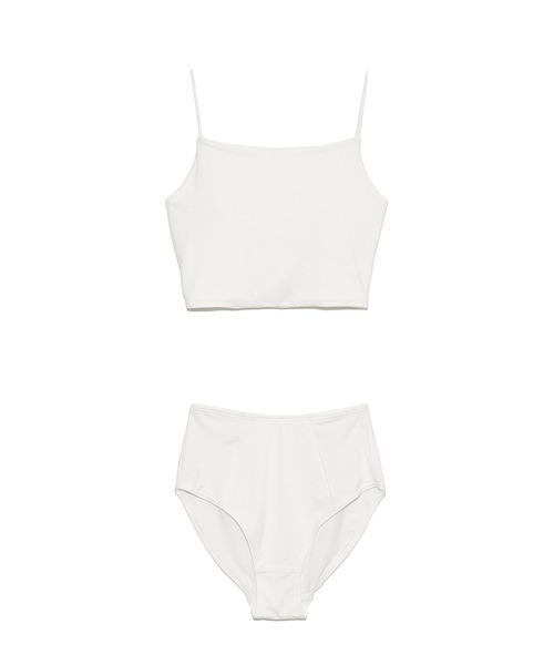 LILY BROWN（リリーブラウン）の「【LILY BROWN Lingerie】バッククロス／ブラキャミソール×ショーツセット（ブラ&ショーツ・レディース・グリーン/カーキ/ブラック/ホワイト・SMALL/MEDIUM）」の12枚目の写真