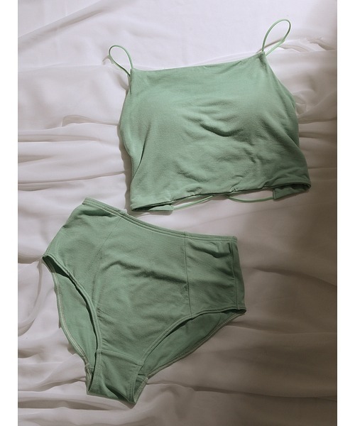 LILY BROWN（リリーブラウン）の「【LILY BROWN Lingerie】バッククロス／ブラキャミソール×ショーツセット（ブラ&ショーツ・レディース・グリーン/カーキ/ブラック/ホワイト・SMALL/MEDIUM）」の13枚目の写真