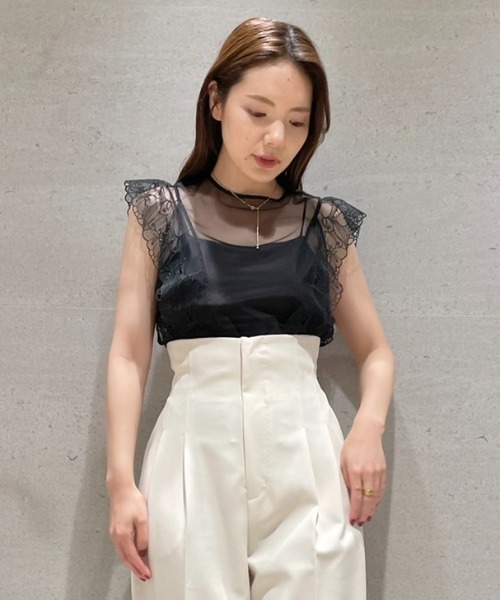 LILY BROWN（リリーブラウン）の「【LILY BROWN Lingerie】バッククロス／ブラキャミソール×ショーツセット（ブラ&ショーツ・レディース・グリーン/カーキ/ブラック/ホワイト・SMALL/MEDIUM）」の19枚目の写真