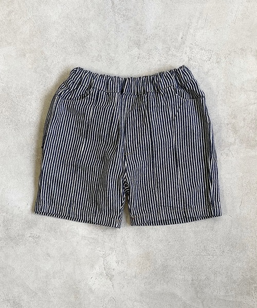 Life Support Products（ライフサポートプロダクツ）の「【コットンUSA】デニムバルーンショートパンツ（80～150cm）（デニムパンツ・キッズ・ネイビー/ストライプ/キナリ・90/100/110/120/80/130/95/140/150）」の6枚目の写真