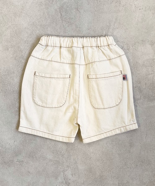 Life Support Products（ライフサポートプロダクツ）の「【コットンUSA】デニムバルーンショートパンツ（80～150cm）（デニムパンツ・キッズ・ネイビー/ストライプ/キナリ・90/100/110/120/80/130/95/140/150）」の8枚目の写真