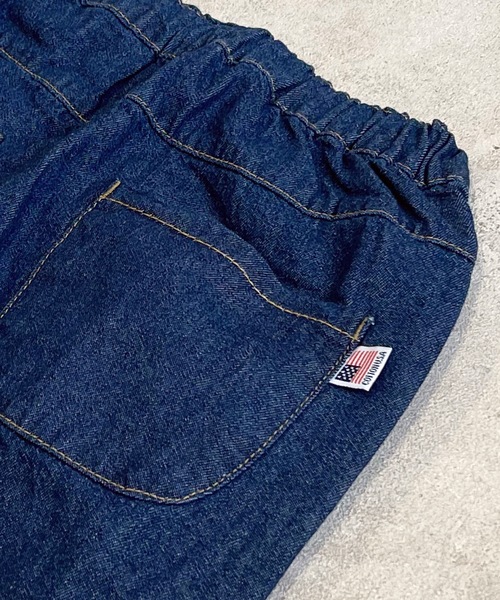 Life Support Products（ライフサポートプロダクツ）の「【コットンUSA】デニムバルーンショートパンツ（80～150cm）（デニムパンツ・キッズ・ネイビー/ストライプ/キナリ・90/100/110/120/80/130/95/140/150）」の11枚目の写真