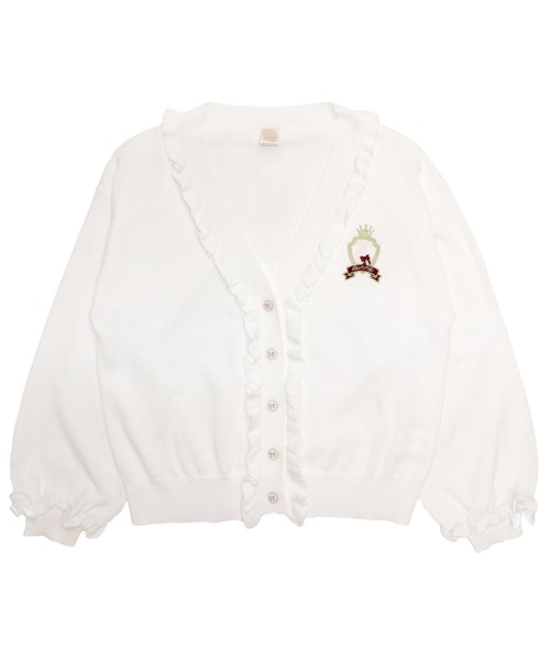 Secret Honey(シークレットハニー)の「フリル付V開きカーディガン(カーディガン/ボレロ・レディース・ブルー/ピンク/ブラック/オフホワイト・FREE)」の7枚目の写真