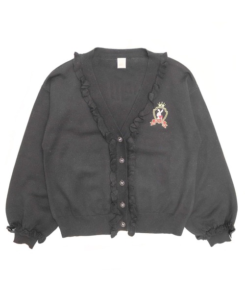 Secret Honey(シークレットハニー)の「フリル付V開きカーディガン(カーディガン/ボレロ・レディース・ブルー/ピンク/ブラック/オフホワイト・FREE)」の8枚目の写真