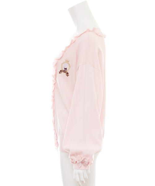 Secret Honey(シークレットハニー)の「フリル付V開きカーディガン(カーディガン/ボレロ・レディース・ブルー/ピンク/ブラック/オフホワイト・FREE)」の13枚目の写真