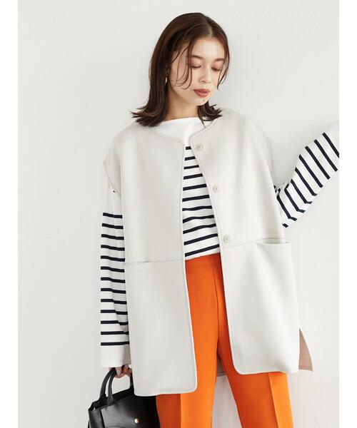 Green　Parks（グリーンパークス）の「ダンボールベスト（ベスト・レディース・ライトベージュ/ブラック・FREE）」の6枚目の写真