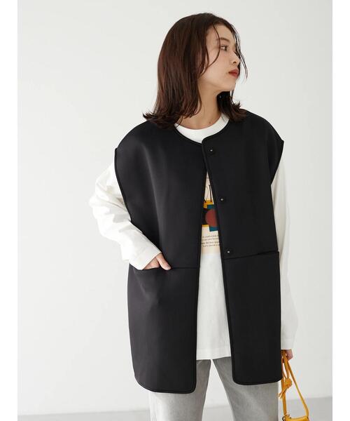 Green　Parks（グリーンパークス）の「ダンボールベスト（ベスト・レディース・ライトベージュ/ブラック・FREE）」の14枚目の写真