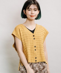 refinedworks | 麻タッチAC釦付きベスト(ベスト)