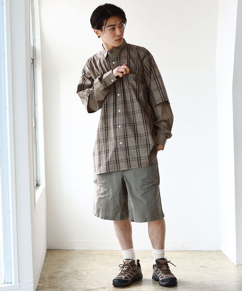 BEAMS（ビームス）の「BEAMS / フェイク レイヤード シャツ（シャツ/ブラウス・メンズ・ブラウン/サックスブルー・SMALL/MEDIUM/LARGE/X-LARGE）」の4枚目の写真