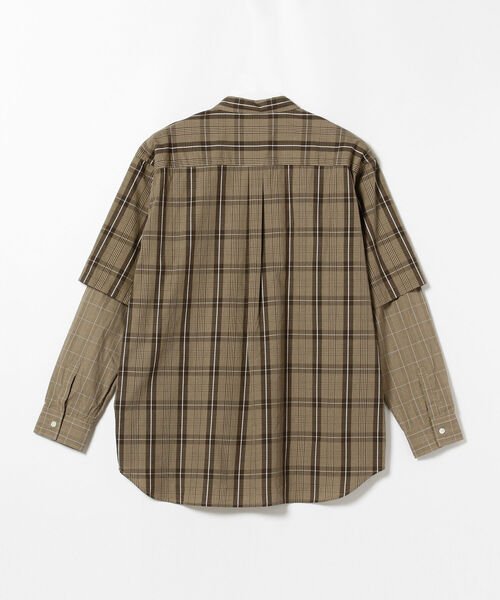 BEAMS（ビームス）の「BEAMS / フェイク レイヤード シャツ（シャツ/ブラウス・メンズ・ブラウン/サックスブルー・SMALL/MEDIUM/LARGE/X-LARGE）」の11枚目の写真