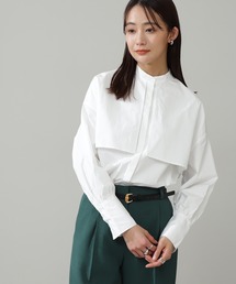 N.（N. Natural Beauty Basic） | ストライプバンドカラーシャツ(シャツ/ブラウス)