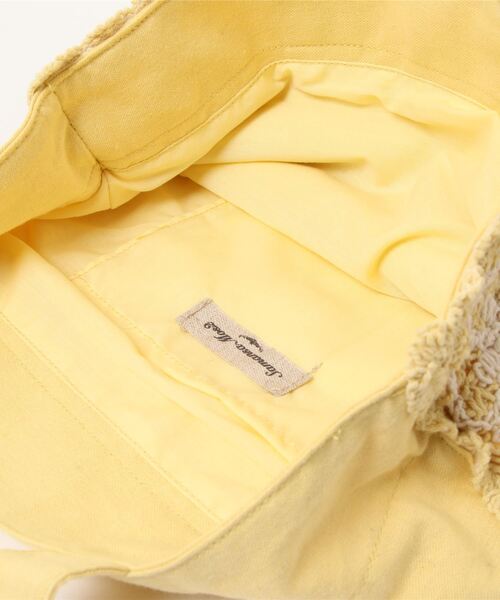 Samansa Mos2（サマンサ モスモス）の「かぎ針風トートバッグ（トートバッグ・レディース・イエロー/ブラック・ﾌﾘ-）」の5枚目の写真