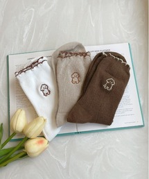 【apres jour×ARIAZ】３セットわんこ刺繍ソックス