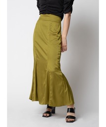 サテンマーメイドスカート