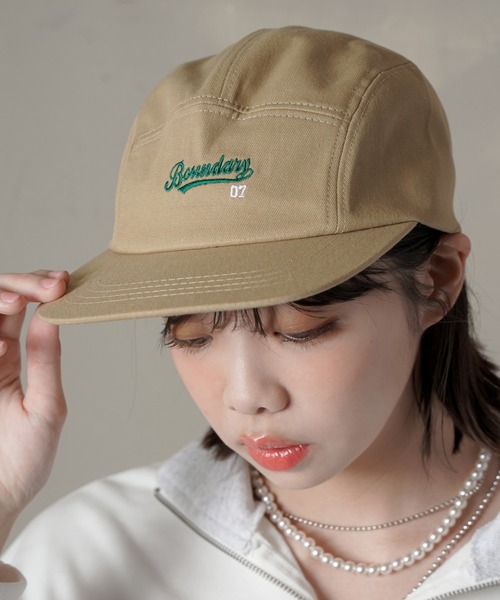 SPINNS(スピンズ)の「BOUNDAYベースボールロゴ ジェットキャップ(キャップ・レディース・ブラック/ベージュ/ホワイト×ブルー・ONESIZE)」の3枚目の写真