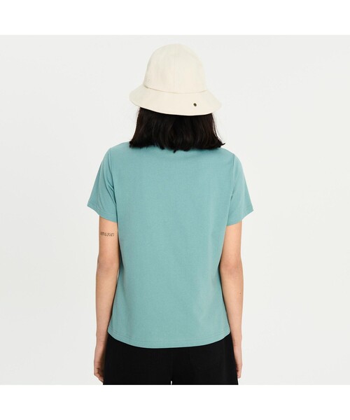 AIGLE（エーグル）の「吸水速乾 AIGLE ロゴ半袖Tシャツ（Tシャツ/カットソー・レディース・ホワイト/ダークグリーン/グリーン/ライトピンク・S/M/L）」の14枚目の写真