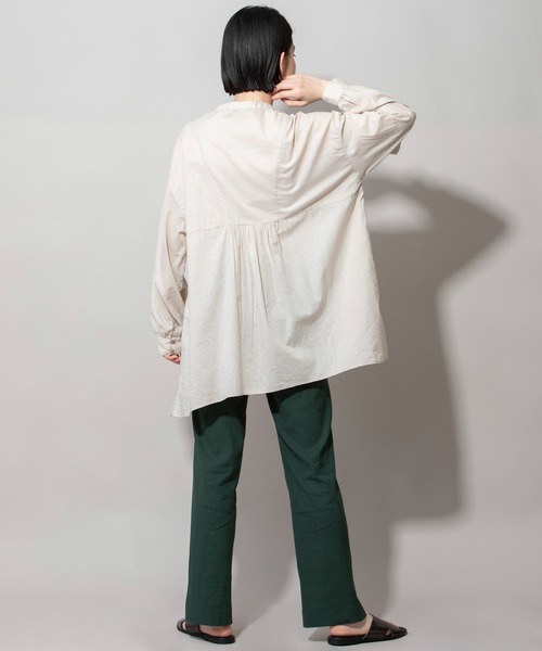 Munich（ミューニック）の「ウォッシュボイルガーゼプルオーバーブラウス（シャツ/ブラウス・レディース・ホワイト/ブラック/グレー/アイボリー・FREE）」の10枚目の写真