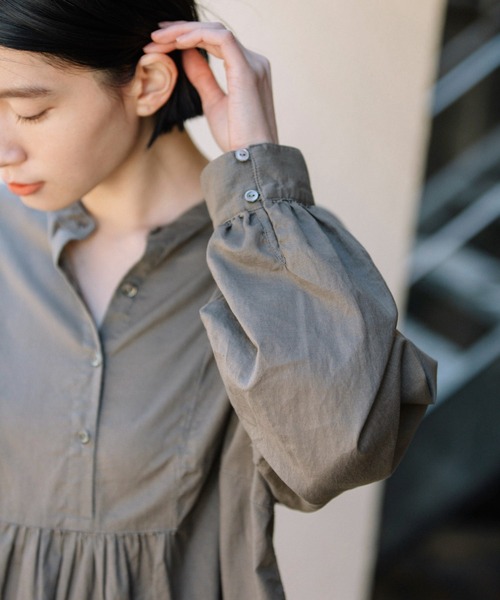 Munich（ミューニック）の「ウォッシュボイルガーゼプルオーバーブラウス（シャツ/ブラウス・レディース・ホワイト/ブラック/グレー/アイボリー・FREE）」の17枚目の写真