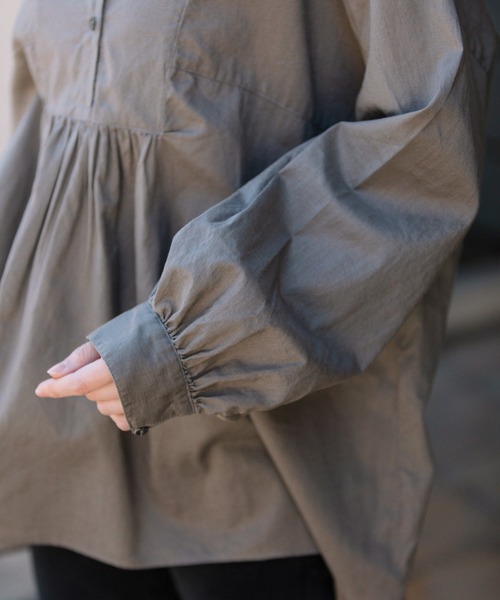 Munich（ミューニック）の「ウォッシュボイルガーゼプルオーバーブラウス（シャツ/ブラウス・レディース・ホワイト/ブラック/グレー/アイボリー・FREE）」の22枚目の写真