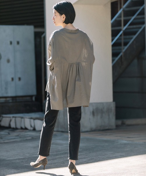 Munich（ミューニック）の「ウォッシュボイルガーゼプルオーバーブラウス（シャツ/ブラウス・レディース・ホワイト/ブラック/グレー/アイボリー・FREE）」の21枚目の写真