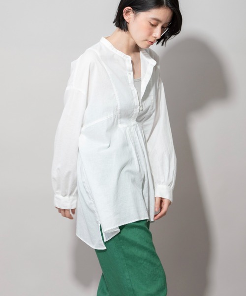 Munich（ミューニック）の「ウォッシュボイルガーゼプルオーバーブラウス（シャツ/ブラウス・レディース・ホワイト/ブラック/グレー/アイボリー・FREE）」の14枚目の写真