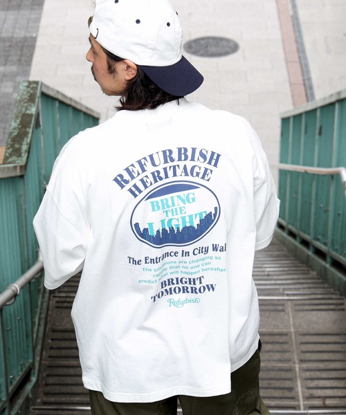 BACK NUMBER（バックナンバー）の「【BACK NUMBER】リファービッシュＴシャツ（Tシャツ/カットソー・メンズ・ライトグレー/パープル/グリーン/ホワイト/ブラック/レッド・L/XL/S/M）」の2枚目の写真