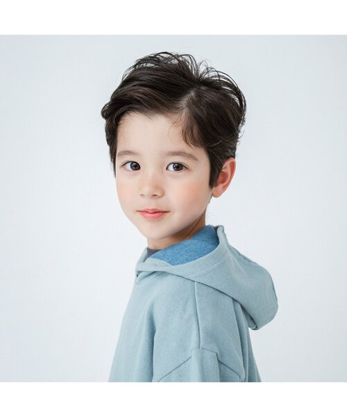 BREEZE（ブリーズ）の「WEB限定 バイカラー半袖パーカー（パーカー・キッズ・ベージュ/グレー/カーキ・110/90/120/140/80/100/130）」の8枚目の写真