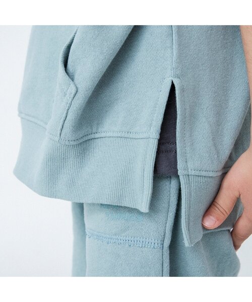 BREEZE（ブリーズ）の「WEB限定 バイカラー半袖パーカー（パーカー・キッズ・ベージュ/グレー/カーキ・110/90/120/140/80/100/130）」の14枚目の写真