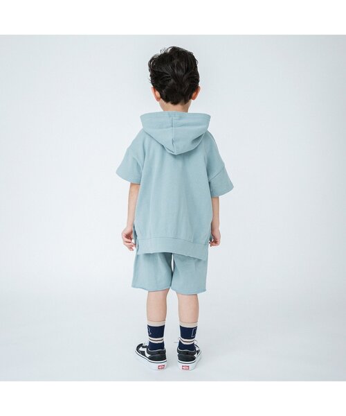 BREEZE（ブリーズ）の「WEB限定 バイカラー半袖パーカー（パーカー・キッズ・ベージュ/グレー/カーキ・110/90/120/140/80/100/130）」の10枚目の写真