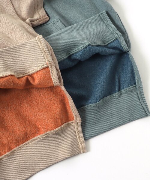 BREEZE（ブリーズ）の「WEB限定 バイカラー半袖パーカー（パーカー・キッズ・ベージュ/グレー/カーキ・110/90/120/140/80/100/130）」の16枚目の写真