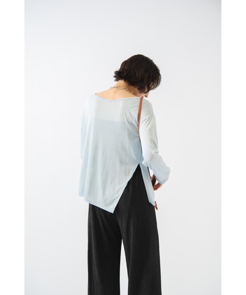 HANNE(アン)の「シアートップス(Tシャツ/カットソー・レディース・ホワイト/ブラック/ブルー/イエロー・フリー)」の9枚目の写真
