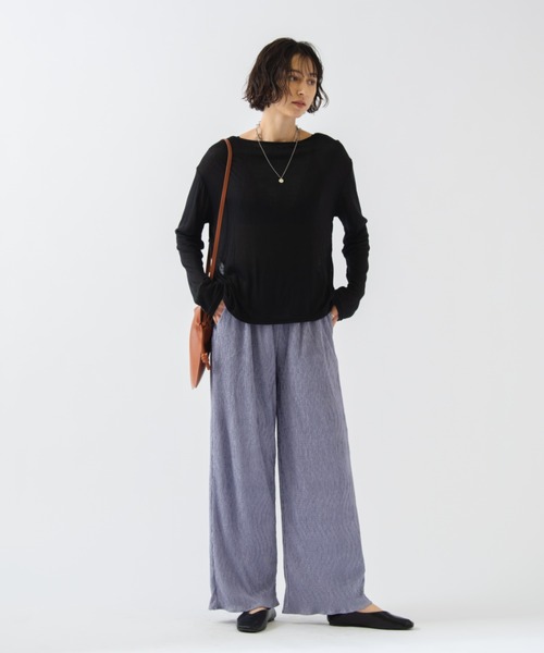 HANNE(アン)の「シアートップス(Tシャツ/カットソー・レディース・ホワイト/ブラック/ブルー/イエロー・フリー)」の10枚目の写真