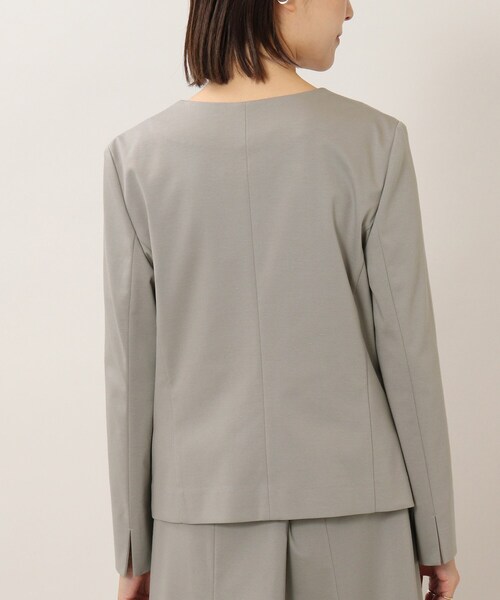 UNTITLED（アンタイトル）の「◆【接触冷感】ストレッチ ノーカラージャケット（ノーカラージャケット・レディース・ブラック/グレー/ダークネイビー・44/48/42/00/01/02/03/04）」の7枚目の写真