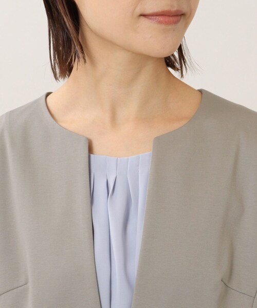 UNTITLED（アンタイトル）の「◆【接触冷感】ストレッチ ノーカラージャケット（ノーカラージャケット・レディース・ブラック/グレー/ダークネイビー・44/48/42/00/01/02/03/04）」の8枚目の写真