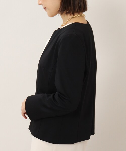 UNTITLED（アンタイトル）の「◆【接触冷感】ストレッチ ノーカラージャケット（ノーカラージャケット・レディース・ブラック/グレー/ダークネイビー・44/48/42/00/01/02/03/04）」の14枚目の写真