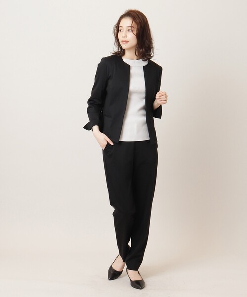 UNTITLED（アンタイトル）の「◆【接触冷感】ストレッチ ノーカラージャケット（ノーカラージャケット・レディース・ブラック/グレー/ダークネイビー・44/48/42/00/01/02/03/04）」の20枚目の写真